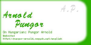 arnold pungor business card